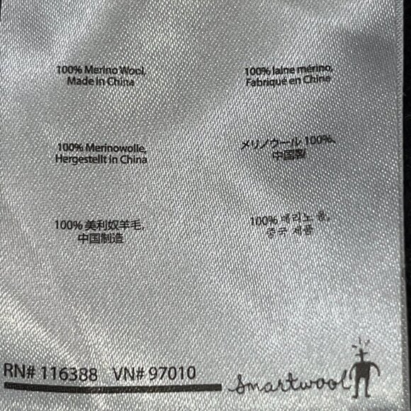 SMARTWOOL Men's Long Sleeve Funnel Neck Charcoal Gray Sweater - Minor repair -M - Picture 7 of 8